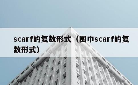 scarf的复数形式，围巾scarf的复数形式