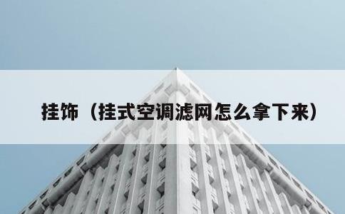 挂饰，挂式空调滤网怎么拿下来