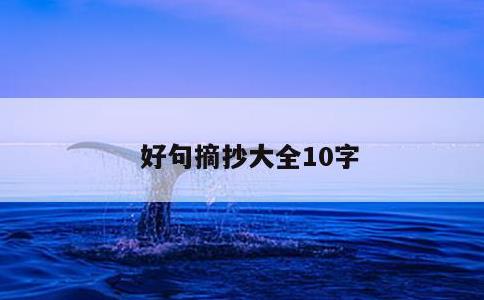 好句摘抄大全10字