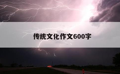 传统文化作文600字