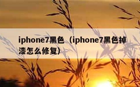 iphone7黑色，iphone7黑色掉漆怎么修复