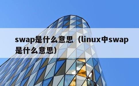 swap是什么意思，linux中swap是什么意思