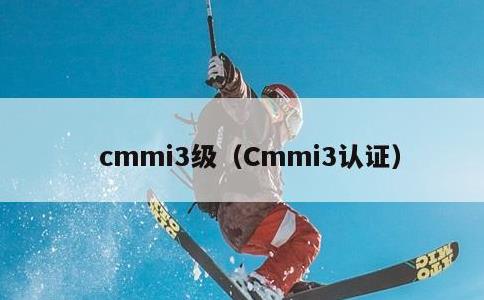 cmmi3级，Cmmi3认证