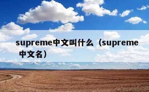 supreme中文叫什么，supreme 中文名