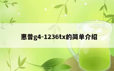 惠普g4-1236tx的简单介绍