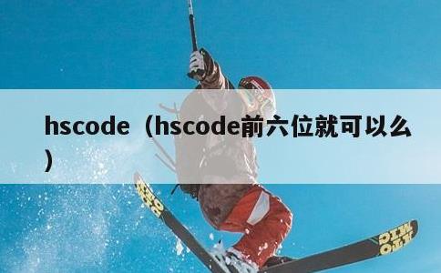 hscode，hscode前六位就可以么