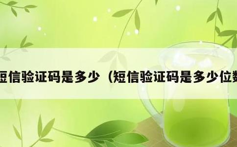 短信验证码是多少，短信验证码是多少位数