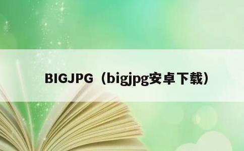 BIGJPG，bigjpg安卓下载