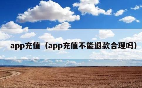 app充值，app充值不能退款合理吗