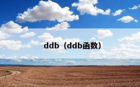 ddb，ddb函数