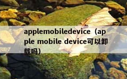 applemobiledevice，apple mobile device可以卸载吗