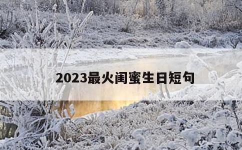 2023最火闺蜜生日短句