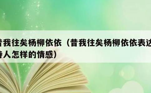 昔我往矣杨柳依依，昔我往矣杨柳依依表达了诗人怎样的情感