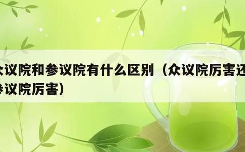 众议院和参议院有什么区别，众议院厉害还是参议院厉害