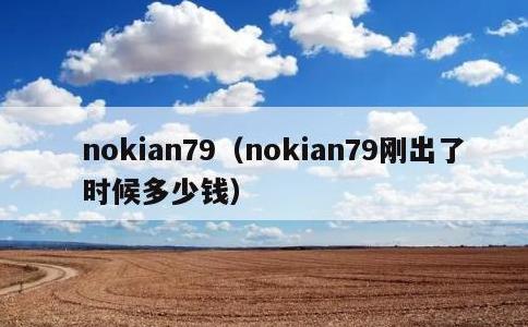 nokian79，nokian79刚出了时候多少钱