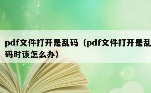 pdf文件打开是乱码，pdf文件打开是乱码时该怎么办