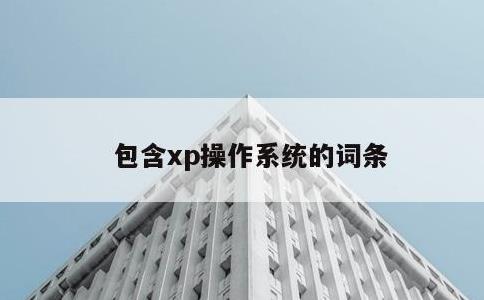 包含xp操作系统的词条