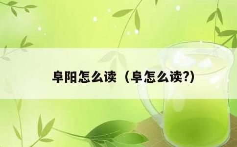 阜阳怎么读，阜怎么读?