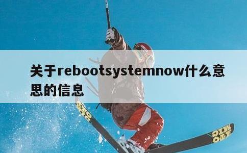 关于rebootsystemnow什么意思的信息