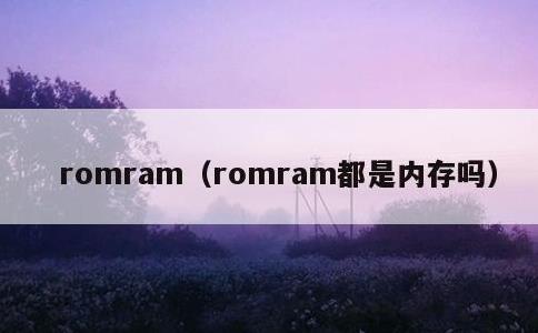 romram，romram都是内存吗