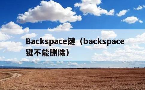 Backspace键，backspace键不能删除