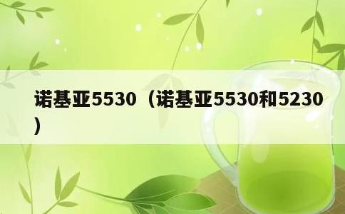 诺基亚5530，诺基亚5530和5230