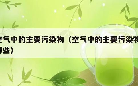 空气中的主要污染物，空气中的主要污染物有哪些