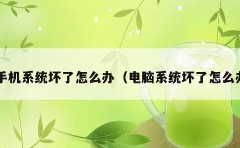 手机系统坏了怎么办，电脑系统坏了怎么办