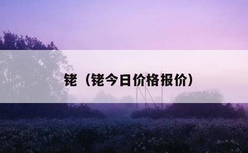 铑，铑今日价格报价