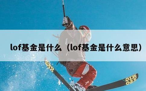 lof基金是什么，lof基金是什么意思