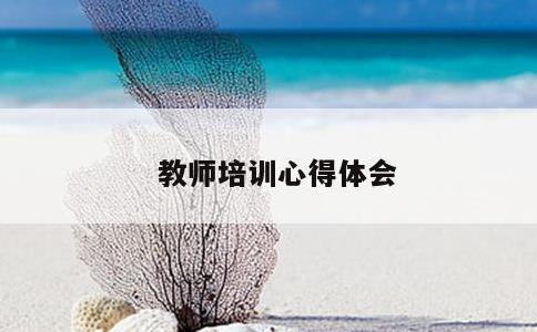 教师培训心得体会