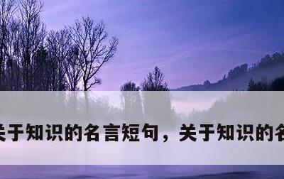 关于知识的名言短句，关于知识的名言和诗句