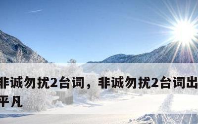 非诚勿扰2台词，非诚勿扰2台词出生平长相平凡