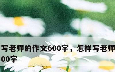 写老师的作文600字，怎样写老师的作文600字