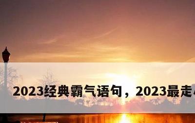 2023经典霸气语句，2023最走心短句