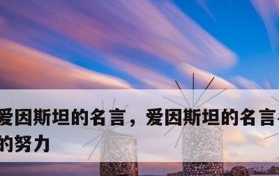 爱因斯坦的名言，爱因斯坦的名言名句99%的努力